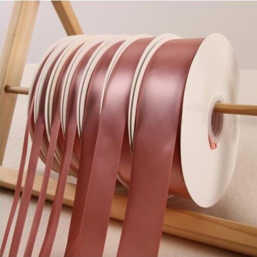 100yardsDusty pink 6mm-40mm Polyester Ribbon Wedding Christmas Decoration Cake Gift Box Wrap Ribbons Hand DIY Accessories