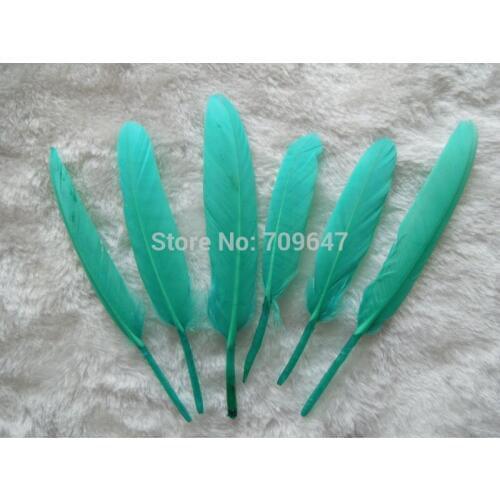 200pieces/lot!New Natural 4-6" AQUA GREEN Duck Cochettes Wholesale Loose Feathers-Wedding/Party/Holiday Decoration