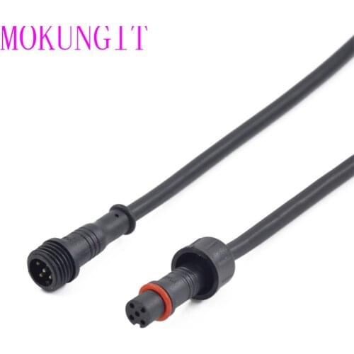 400pairs 5 Core 5pin 15mm White/black Plastics waterproof IP65 led connecter for strip light male and female 0.3mm 22AWG Wire