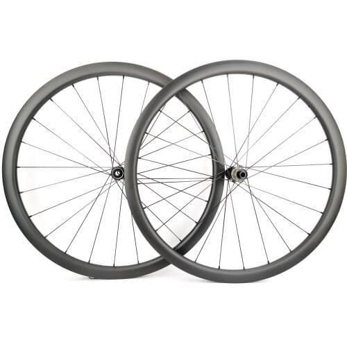 700C 35mm depth road bike disc brake carbon wheels 25 width Tubeless carbon wheelset center lock UD matte finish