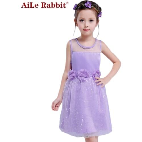 Kids Infant Girls Flower Dress Children Bridesmaid Toddler Elegant Dress Pageant Wedding Bridal TulleDress