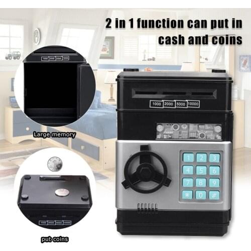 Electronic Password Money Box Code Key Lock Piggy Bank Automatic Coins Cash Saving Money Box Counter Mini Safe Box Child Gift