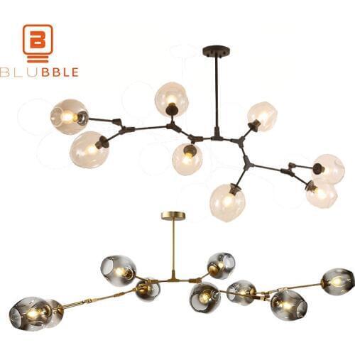 GZMJ LED Cristal Ball Glass Chandelier Pendant Lamp Molecular Bubble Art Deco Luminaire Lustres Bedroom Dining Dropligh