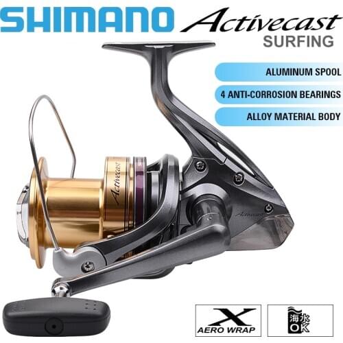 SHIMANO ACTIVECAST Surfcast Fishing Reel 1050 1060 1080 1100 1120 3.8:1Low-Profile Saltwater Beaches Spinning Reel Fishing coil