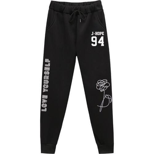Kpop love yourself Letter Printed Women Men Jogging Rap Monster(JIN)(SUGA)(J-HOPE)(JIMIN)(V)(JUNG KOOK