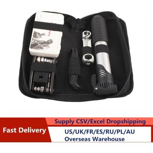 1Set Bicycle Tool Bag Multi-function Folding Tire Repair Kits Multifunctional Kit Set With Pouch Pump for Bike Bicycle
