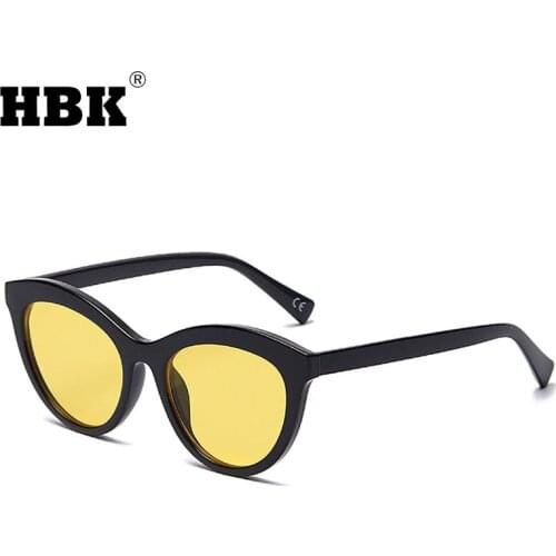 HBK 2021 New Retro Small Cat Eye Sunglasses Women Men Vintage Leopard Frame Travel Ladies Brand Design Eyewear UV400