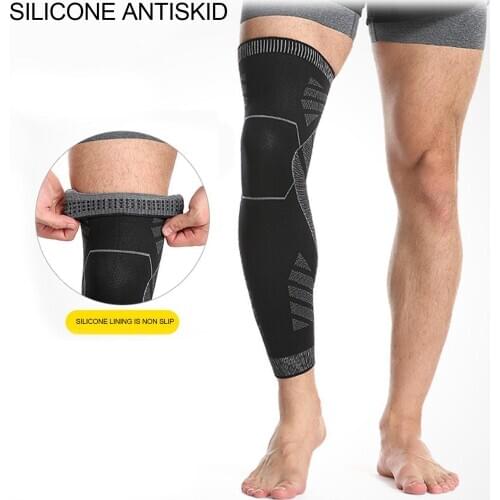 1Pc Adult Sport Stretchy Lengthen Knee Pad Outdoor Riding Basketball Leg Sleeve Guard Non-slip Bandage Compression Leg Protector