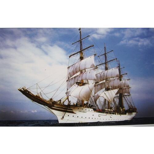 Sailboat Twilight 1000 pieces The paper puzzles jigsaw puzzle white card adult childrens educational toys