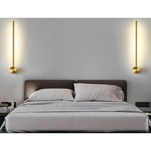 Nordic Simple LED Wall Lamp Modern Creative Minimalist Living Room Home Decor Sofa Background Wall Light Bedroom Bedside Lamps