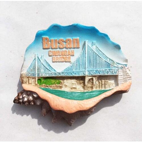 QIQIPP Busan landmark scenic tourist souvenir magnetic sticker refrigerator sticker creative collection decoration gift