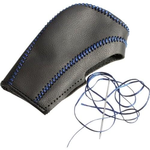 Car Gear Shift Knob Cover Transmission Hand-Stitched DIY Brake Cover for Chevrolet /Cruze Captiva 2013 2012 2011