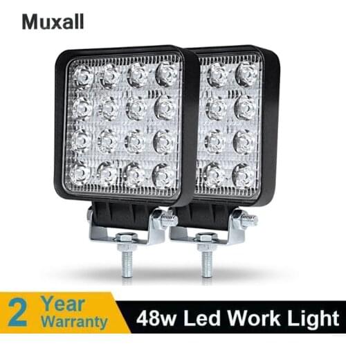 4 Inch 42 48W Offroad LED Work Light Spotlight Flood Spot Beam Drive Lamp for JEEP UAZ 4x4 Car 4WD Boat SUV ATV Truck Motorcycle