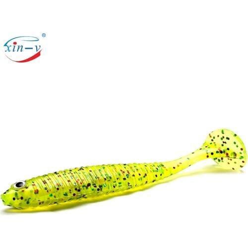 XINV 8Pcs/Lot Easy Shiner Soft Lures 80mm 3.7g Silicone Bait JS80 Carp Artificial Fishing Tackle Fishing Lures