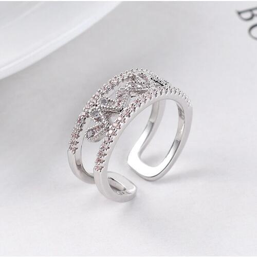 Real Austrian Crystals Brand AAA Zirconia Micro Inlays Fashion Ring for women New Sale Hot Round Se-139196
