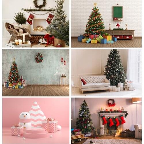 ZHISUXI Christmas Backdrop Wood Board Light Winter Snow Gift Star Bell Vinyl For Photo Studio Background 20825SD-05