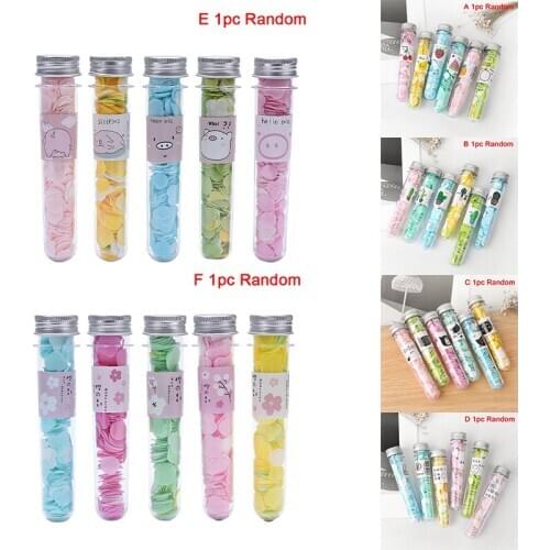 1 Boxes Random Disposable Soap Sheets Travel Portable Soap Flakes with Storage Tube Camping