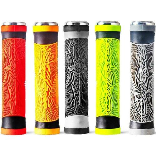 1 Pair Mountain Bike Handlebar Cover Grips Road MTB Bicycle Anti-slip Soft Rubber Shock Absorption Handle Grip Lock End Cover