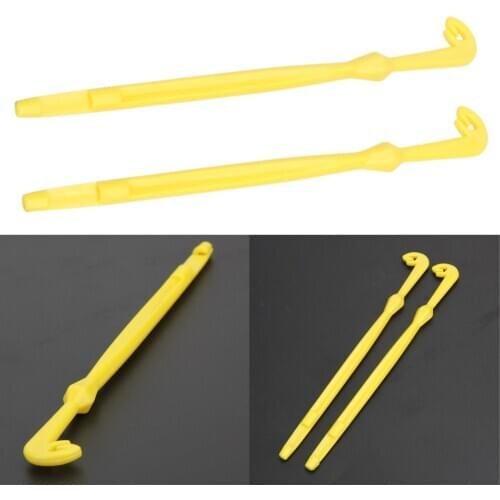 2pcs in Packed Easy Hook Loop Tyer & Disgorger Tool Tie Fast Knot Tying Tool for Fly Fishing Line Tier Kit Yellow Small tools