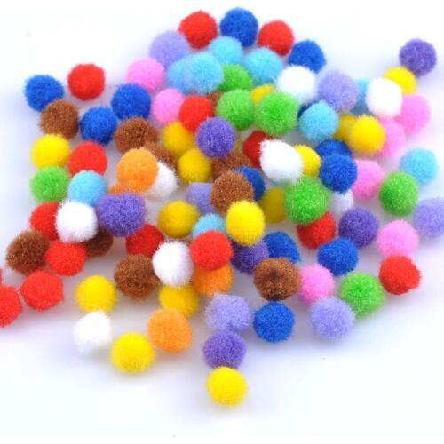300PCs Multi Color Pompom Ball Round 10mm DIY Crafts Soft Pom Poms Scrapbooking DIY Wedding Decoration Accessories cp1544