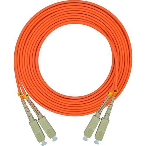 50Meters SC/PC-SC/PC,3.0mm Diameter,OM2 Multimode 50/125,Duplex,SC to SC Optical Fiber Jumper Patch Cord Cable