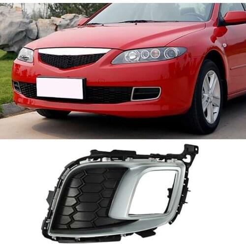 Car Front Bumper Fog Lamp Frame Trim Strip Front Fog Lamp Grille Trim for Mazda 6 GH Sport Coupe 2007-2012
