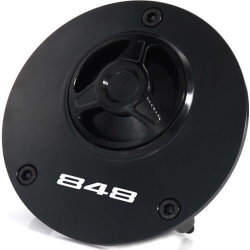 CNC Aluminum Quick Release Lockless Oil Gas Fuel Tank Cap Covers Fuel Gas Cap For DUCATI 848 2011 2012 2013 2014