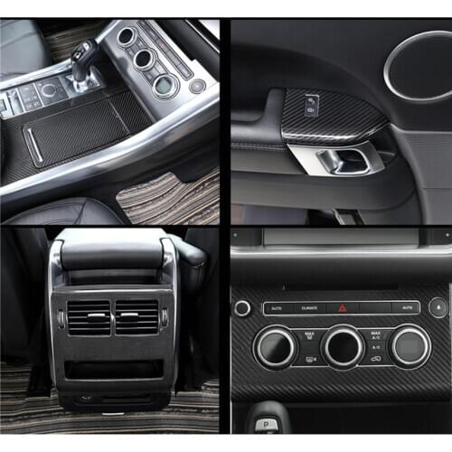 Real Carbon Fiber Car Interior Decoration Trim Accessories For Range Rover Sport 2014 2015 2016 2017 2018 2019 2020