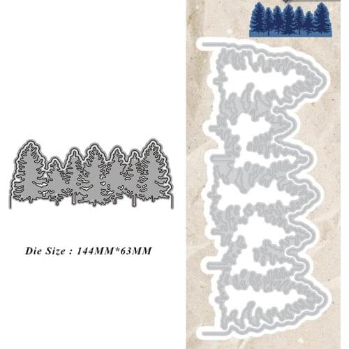 Trees Forest Lace 2021 New Metal Cutting Dies Knife Mould Scrapbook Album Greeting Card Decoration DIY Handmade Art