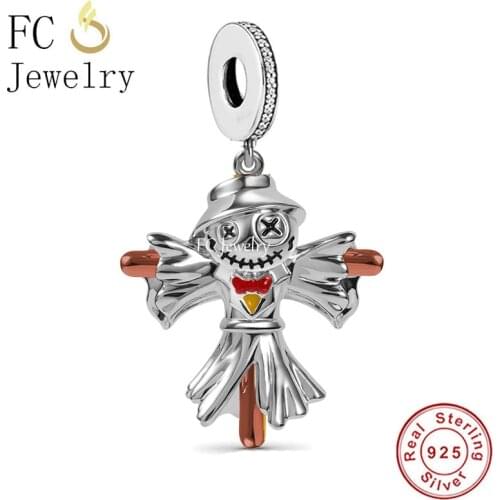 FC Jewelry Fit Original Charm Bracelet 925 Sterling Silver Jack Skull Scarecrow Voodoo Doll Bead For Making Women Berloque 2021