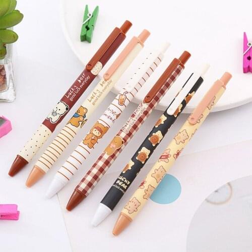 3pcs/lot Gel Pen Kawai Pens Anime Stationery Rollerball Pen School Supplies 2021 Cute Ballpoint Pen For School 040352