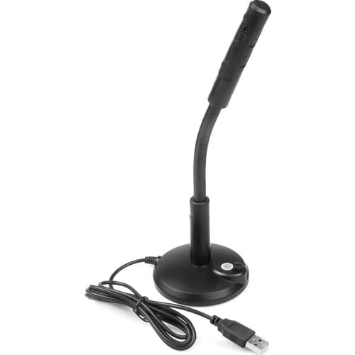 3.5mm USB Laptop Microphone Mini Studio Speech Microphone Stand Mic Condenser Microphone Computer Recording Live Broadcast