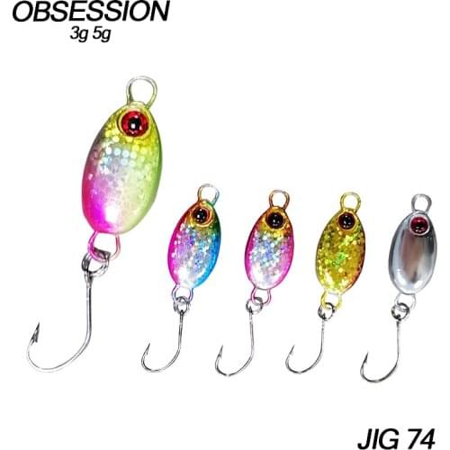 2pcs/pack Mini Metal Spinners Spoon Fishing Lure Micro Jig for Slow Pitch Shallow Trout Perch Chub Jigging Lure Winter Fishing