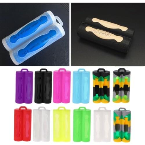 Mini Soft Silicone Case Protective Skin Cover Storage Bag For 2x 18650 Battery