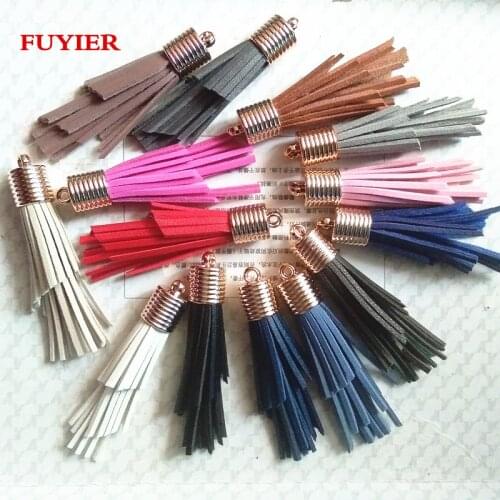 New Different Length Leather Tassel Long Tassel DIY Pendant For Key chains Earrings Charming Jewelry Accessories 8cm 12pcs/lot