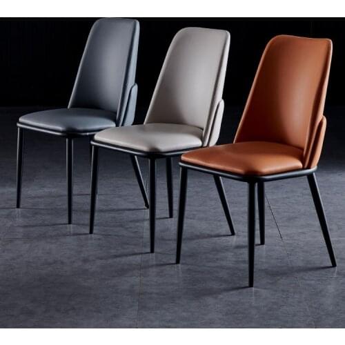 Dining chair light luxury modern simple dining table chair household Nordic backrest stool soft bag negotiation hotel chair coff
