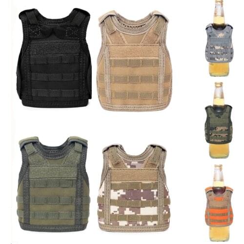 Molle Non-slip Beer Bottle Vest Special Gifts for Friends on Holidays Canned Beer Mini Vest for Personalized Bar Decoration