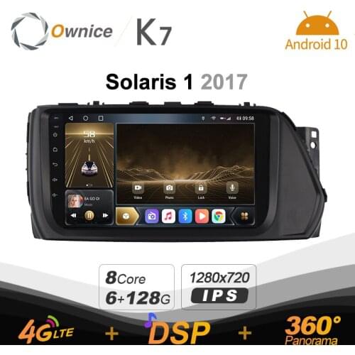 Ownice K7 6G+128G Ownice Android 10.0 Car Radio for Hyundai Solaris 1 2017 GPS 2din 4G LTE 5G Wifi autoradio 360 SPDIF 1280*720