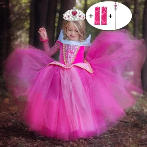 Girls Princess Dress For Kids Halloween Cosplay Costume Children Christmas Party Clothes Fancy Dress Up Disguise