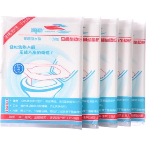 PcsPack Portable Disposable Toilet Seat Cover Mat For Travel Camping 100 Waterproof Toilet Paper Pad Bathroom fashionable