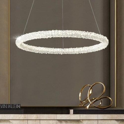 Post-modern crystal chandelier living room bedroom creative personality designer simple LED dining room lights