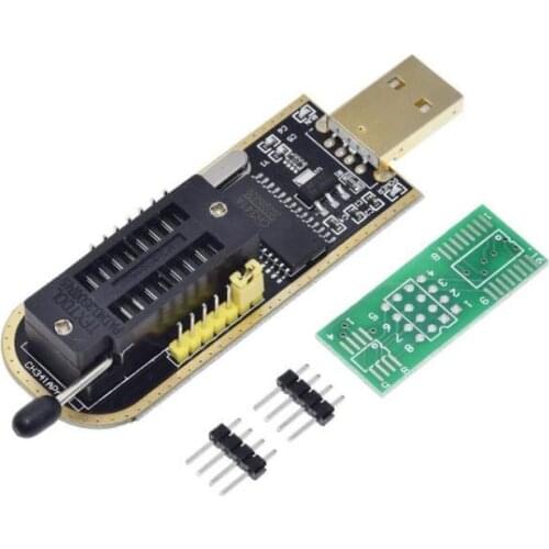 TZT CH341A 24 25 Series EEPROM Flash BIOS USB Programmer Module + SOIC8 SOP8 Test Clip For EEPROM 93CXX / 25CXX / 24CXX