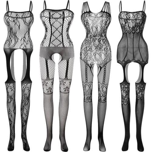 Plus Size Sexy Lingerie Hot Fishnet Baby Dolls Erotic Underwear Sex Clothes Women Transparent Mesh Porno Lenceria Sex Costumes