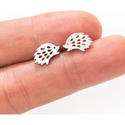 2020 Lovely hedgehog stud earrings New fashion animal ear earrings for women girls earing jewelry brincos pendientes mujer moda