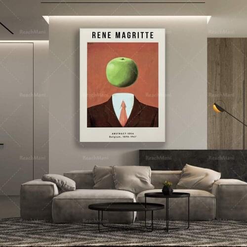 Rene Magritte - Abstract Idea - Poster,Canvas - Home Decor - Vintage Painting, Surrealism, Modern Art, Wall Art