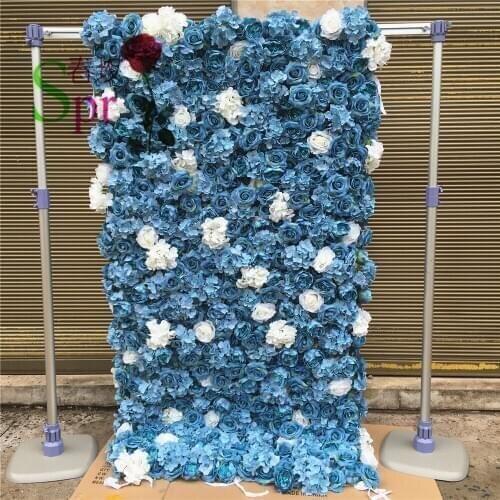 SPR Free shipping mix color 1pcs/lot Artificial silk rose flower wall wedding background lawn/pillar road lead market decoration