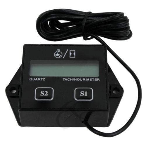 Universal motorcycle Bike ATV Engine Digital Tach Hour Meter Tachometer Gauge For 2 Stroke & 4 stroke Gas Engines