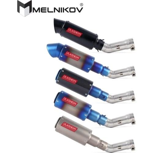 Motorcycle Muffler Escape Exhaust Middle Link Pipe Slip On For Yamaha FZ8 FZ8N FZNS Fazer 800 FZ800 2010 - 2016 Exhaust