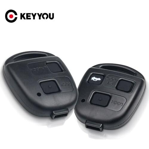 KEYYOU Replacement Remote Key Shell For Toyota Yaris Prado Tarago Camry Corolla Land Cruiser No Logo Fob 2/3 Buttons