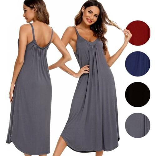 Women Sleepwear Nighty Nightdress Sexy Lingerie Nightgown Lady Pajamas Sleeveless Nightwear Female Night Home Cloth Dress Sleep